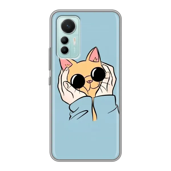 Чехол с принтом «Котик в очках» для Xiaomi Mi 12 Lite