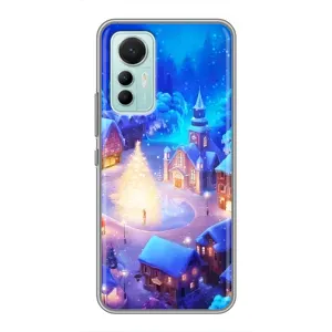 Рождественские Чехлы для Xiaomi Mi 12 Lite (VPrint) (Рождественский город)