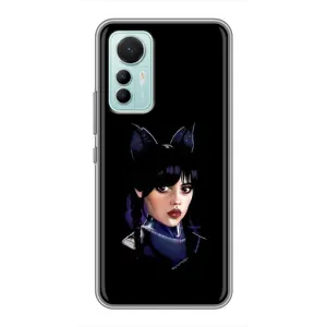 Чехлы Венсдей на Xiaomi Mi 12 Lite Уэнсдей (AlphaPrint) (серьезная Уэнздей)