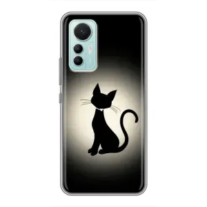 Чохол з принтом для Xiaomi Mi 12 Lite (AlphaPrint) Модні коти (Силует котика)