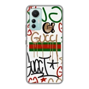 Чехол с принтом «Стиль GUUCI» для Xiaomi Mi 12 Lite