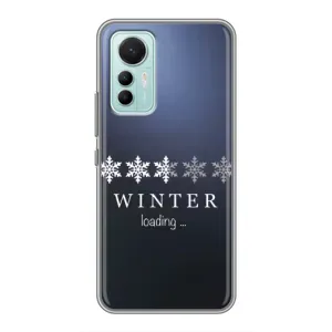 Зимние Чехлы для Сяоми 12 Лайт - прозрачный фон (Winter loading)