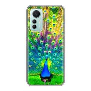 Чохол з пташками на Xiaomi Mi 12 Lite (VPrint) (Яскравий Павлин)
