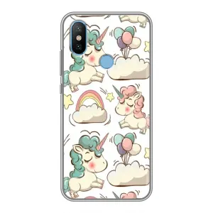 Чехол для Сяоми Ми6Х - (Единорожки - Новинки) (AlphaPrint) (Единорожки)