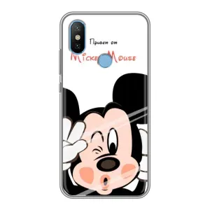 Эксклюзивный чехол для Xiaomi Mi6X (AlphaPrint - Мультяшные) (Маус Микки)