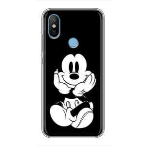 Эксклюзивный чехол для Xiaomi Mi6X (AlphaPrint - Мультяшные) (Микки на черном)