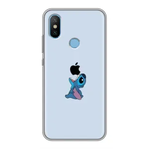 Чехол с принтом Стич на Xiaomi Mi6X (Stitch apple)