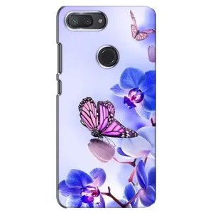 Чехлы с Цветами для Xiaomi Mi 8 Lite (VPrint) (Бабочка на цветочке)