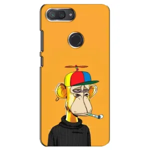 Чехлы с Обезьянами NFT для Xiaomi Mi 8 Lite (AlphaPrint) (Скучающая Обезьяна NFT)