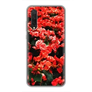 Чехлы с Цветами для Xiaomi Mi 9 Lite (VPrint) (Цветы красные)