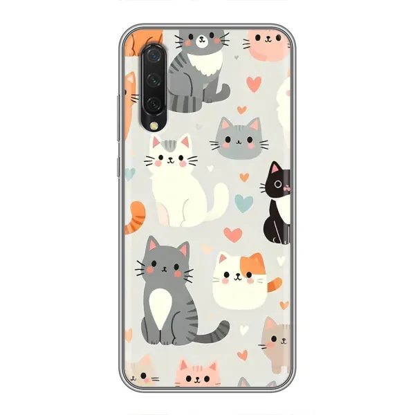 Чохол з принтом «Колаж котів» для Xiaomi Mi 9 Lite