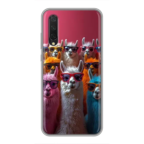 Чехол с принтом «Ламы в очках» для Xiaomi Mi 9 Lite