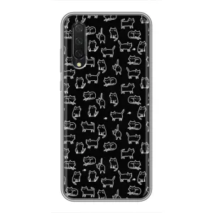Чохол з принтом для Xiaomi Mi 9 Lite (AlphaPrint) Модні коти (Маленькі котики)