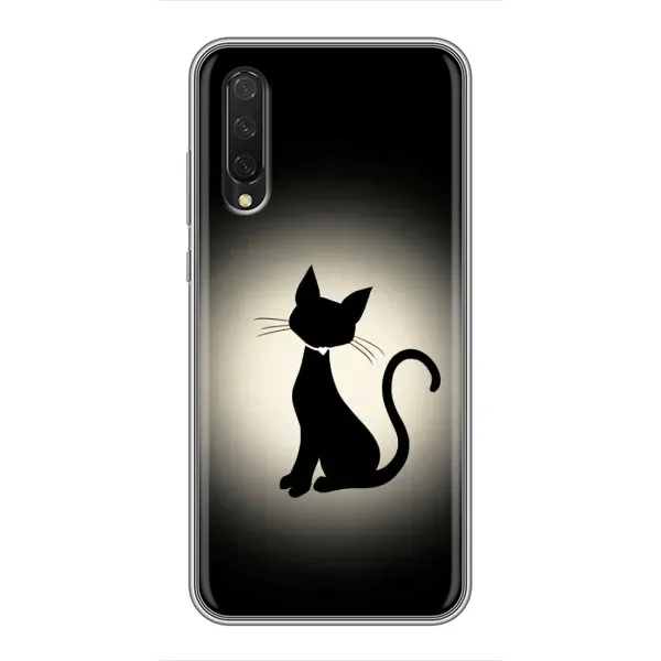 Чохол з принтом «Силует котика» для Xiaomi Mi 9 Lite