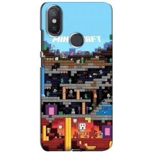 Чохол Майнкрафт на Xiaomi Mi A2 Lite (AlphaPrint) Minecraft (фон Minecraft)