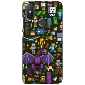 Чохол Майнкрафт на Xiaomi Mi A2 Lite (AlphaPrint) Minecraft (Колаж Майнкрафт)