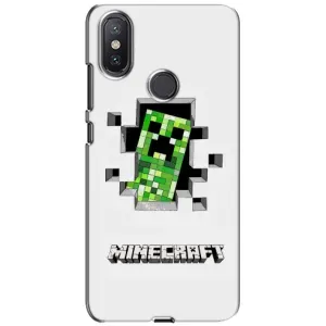 Чохол Майнкрафт на Xiaomi Mi A2 Lite (AlphaPrint) Minecraft (кріпер Майнкрафт)