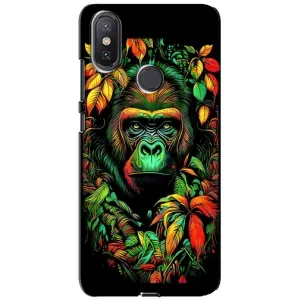 Чохол з Мавпами Xiaomi Mi A2 Lite - (AlphaPrint) (Мавпа в квітах)