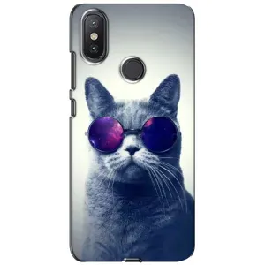 Чохол з принтом для Xiaomi Mi A2 Lite (AlphaPrint) Модні коти (Стильний кіт)