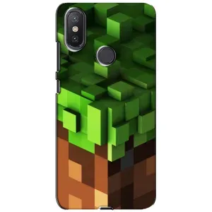 Чохол Майнкрафт на Xiaomi Mi A2 Lite (AlphaPrint) Minecraft (текстура Майнкрафт)