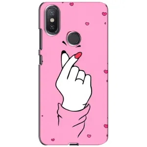 Чехол с принтом для Xiaomi Mi A2 Lite (AlphaPrint - Знак сердечка)