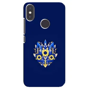 Чохли для Xiaomi Mi A2 Укр. Символіка (AlphaPrint) (Квітковий Герб)
