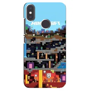 Чохол Майнкрафт на Xiaomi Mi A2 (AlphaPrint) Minecraft (фон Minecraft)