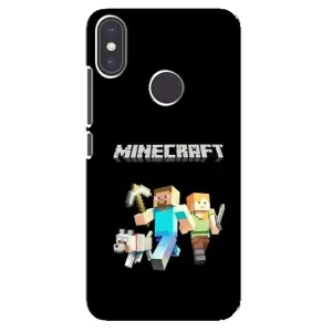 Чохол Майнкрафт на Xiaomi Mi A2 (AlphaPrint) Minecraft (герої Minecraft)