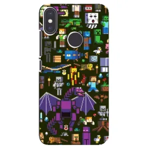 Чохол Майнкрафт на Xiaomi Mi A2 (AlphaPrint) Minecraft (Колаж Майнкрафт)