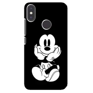 Эксклюзивный чехол для Xiaomi Mi A2 (AlphaPrint - Мультяшные) (Микки на черном)