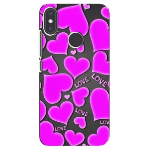 Чехлы для любимой на Сяомі Мі А2 (VPrint) (Pink hearts)