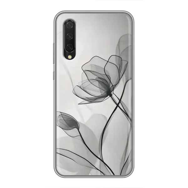 Чехол с принтом «Черные цветы» для Xiaomi Mi A3