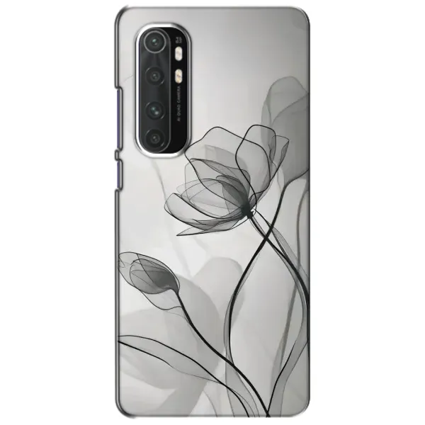Чехол с принтом «Черные цветы» для Xiaomi Mi Note 10 Lite
