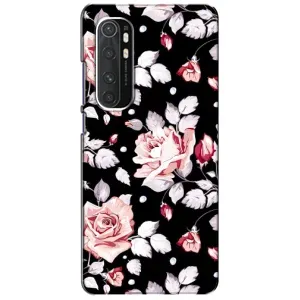 Чехлы с Цветами для Xiaomi Mi Note 10 Lite (VPrint) (Цветочки на черном)