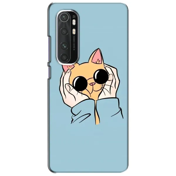 Чохол з принтом «Котик в окулярах» для Xiaomi Mi Note 10 Lite