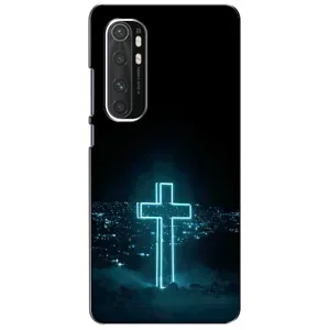 Чехол для Xiaomi Mi Note 10 Lite (AlphaPrint) - (Христианские) (Крест и город)