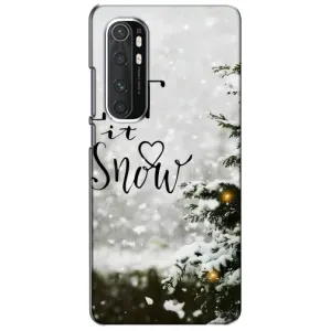 Новорічні, Святкові Чохли для Xiaomi Mi Note 10 Lite - 2024 год (Let it snow)