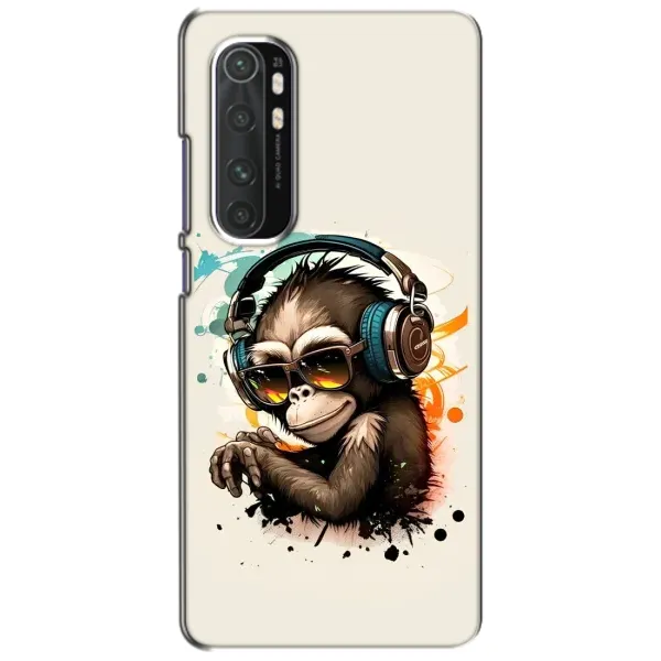 Чохол з принтом «Макака в навушниках» для Xiaomi Mi Note 10 Lite