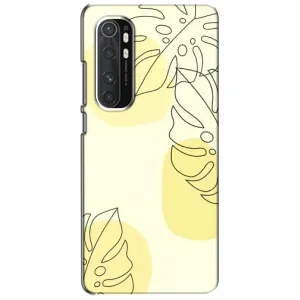 Силиконовый чехол с принтом в цветах на Xiaomi Mi Note 10 Lite (Желтая монстера арт)