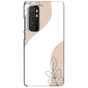 Силиконовый чехол с принтом в цветах на Xiaomi Mi Note 10 Lite (Нюдовая веточка абстракция)