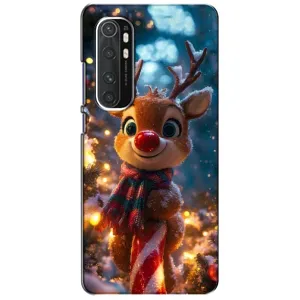 Яскравий чохол для Xiaomi Mi Note 10 Lite з Зимові Оленята (Олень з шарфом)