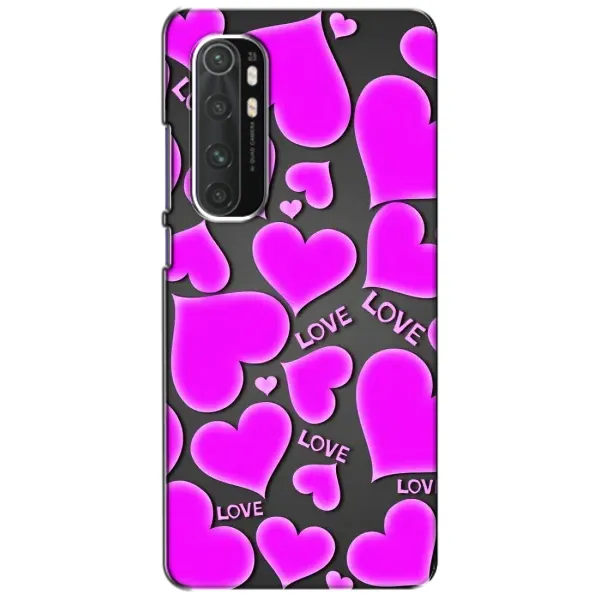 Чехол с принтом «Pink hearts» для Xiaomi Mi Note 10 Lite