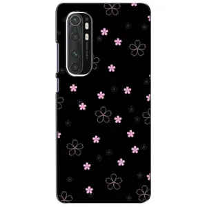 Чохол з принтом «Рожеві квіти на чорному» для Xiaomi Mi Note 10 Lite