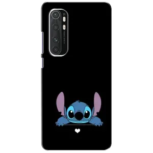 Чехол с принтом Стич на Xiaomi Mi Note 10 Lite (Стич на черном)