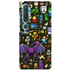 Чехол Майнкрафт на Xiaomi Mi Note 10 (AlphaPrint) Minecraft (Коллаж Майнкрафт)