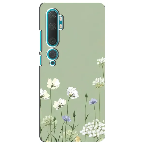 Чохол з принтом «Квіти на зеленому» для Xiaomi Mi Note 10