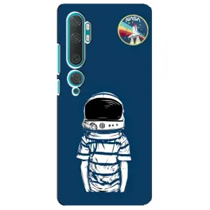 Чехол NASA для Xiaomi Mi Note 10 (AlphaPrint) (Мальчик в шлеме)