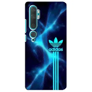Чехлы Адидас для Xiaomi Mi Note 10 (AlphaPrint) (Синий Адидас)