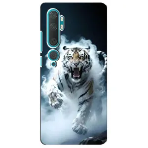 Чохол з принтом «Білий тигр у диму» для Xiaomi Mi Note 10