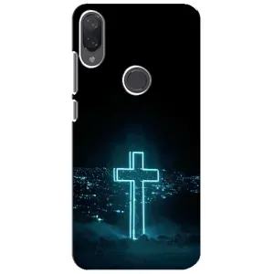 Чехол для Xiaomi Mi Play (AlphaPrint) - (Христианские) (Крест и город)